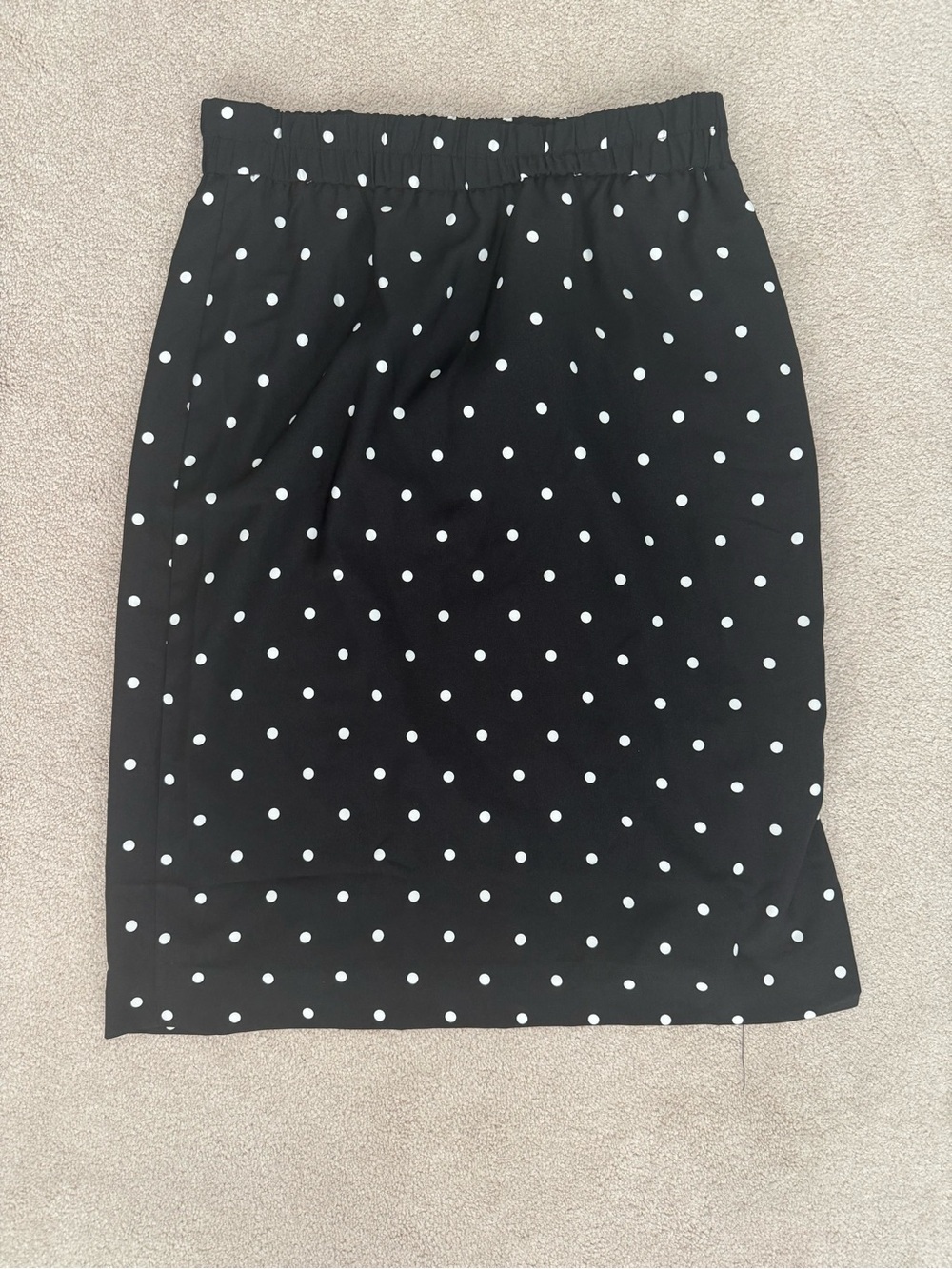 J Crew Black Polka Dot skirt- size M